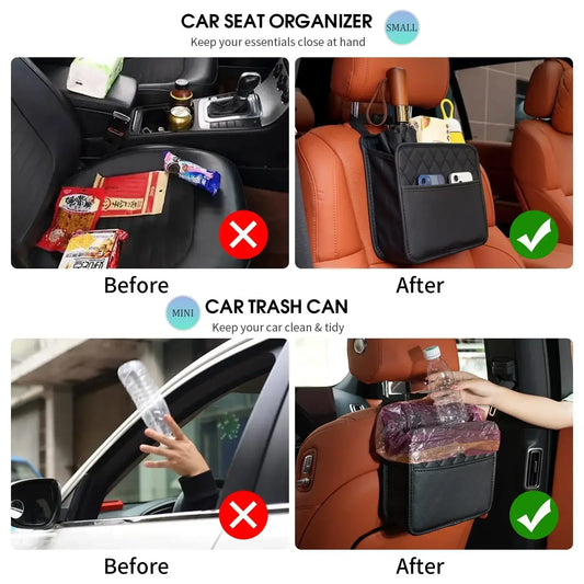 SeatGuard™ Leather Back Seat Organizer