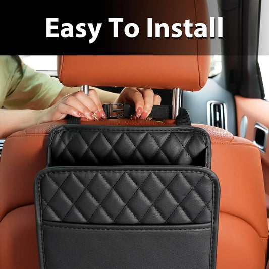 SeatGuard™ Leather Back Seat Organizer
